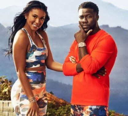 Heaven Hart father Kevin Hart with his spouse.